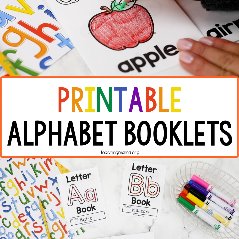 printable alphabet booklets - teaching mama
